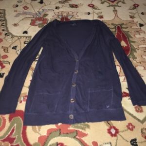 AEO blue cardigan